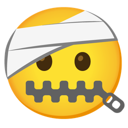 zipper-mouth face and face with head-bandage