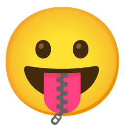 Zipper-mouth face and Face with tongue