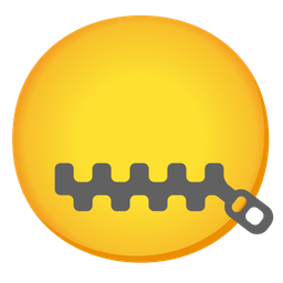 zipper-mouth face and face without mouth