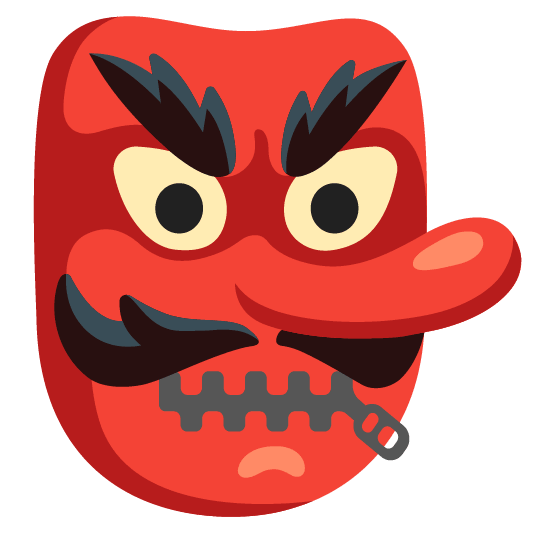 Zipper-mouth face and Goblin