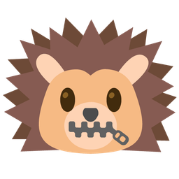 zipper-mouth face and hedgehog