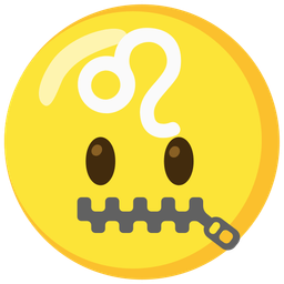 zipper-mouth face and Leo