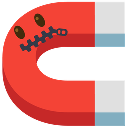 zipper-mouth face and magnet