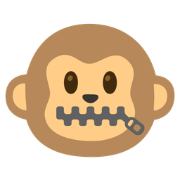 zipper-mouth face and monkey face