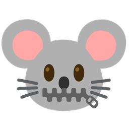 zipper-mouth face and mouse face