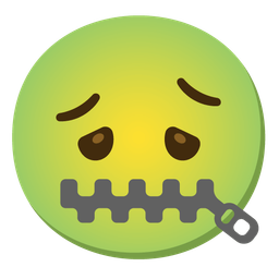 zipper-mouth face and nauseated face