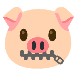 zipper-mouth face and pig face