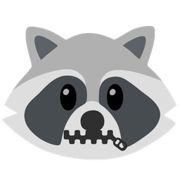 zipper-mouth face and raccoon