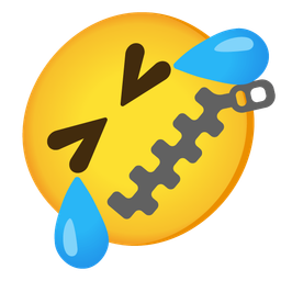 Zipper-mouth face and Rolling on the floor laughing