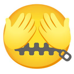 zipper-mouth face and see-no-evil monkey