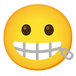 Zipper-mouth face and Slightly smiling face