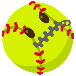 zipper-mouth face and softball