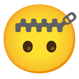 Zipper-mouth face and Upside-down face