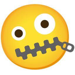 Zipper-mouth face and Zany face