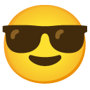 Smiling face with sunglasses