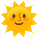 Sun with face